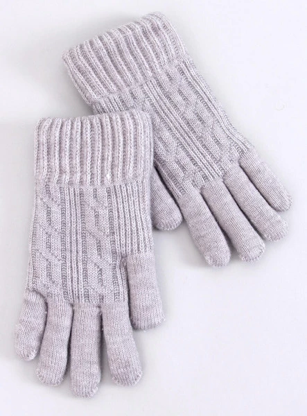 Rękawiczki damskie BRAID SZARE JASNE