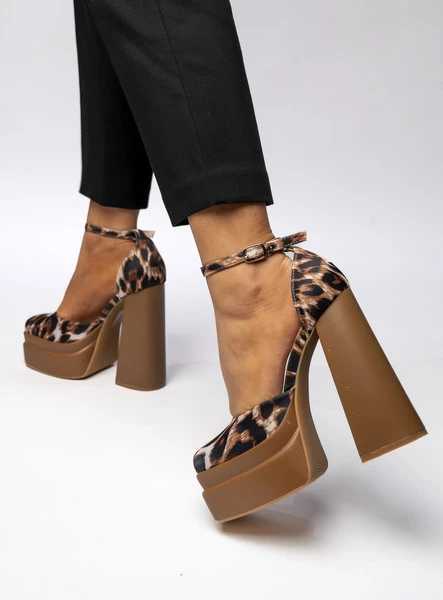 Damskie Czółenka na Platformie LEXORA LEOPARD
