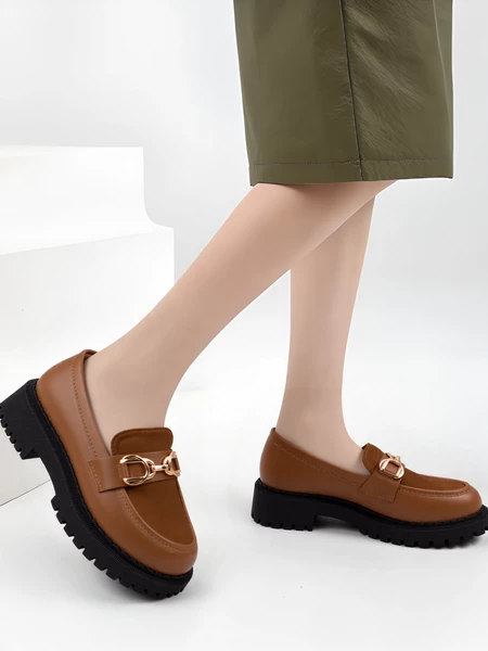 Mokasyny Damskie Camel