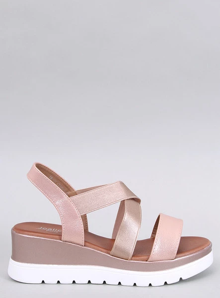 Sandałki na koturnie CADEN CHAMPAGNE