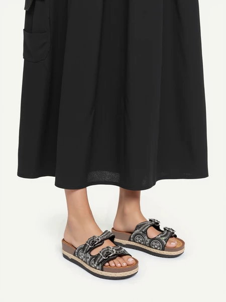 Klapki Etno Sparkle BLACK