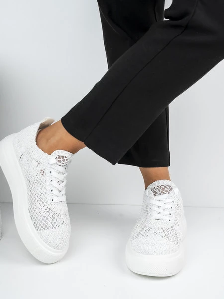 Sneakers ażurowe damskie White