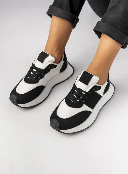 Damskie Sneakersy – Czarny & Biały RAVEN BLACK