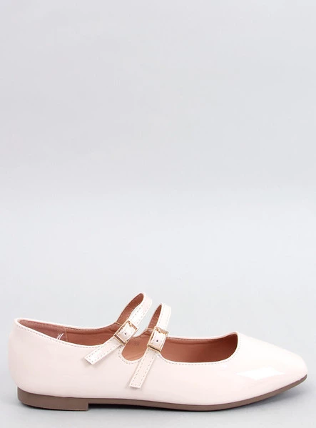Baleriny lakierowane w stylu Mary Jane LITHS BEIGE