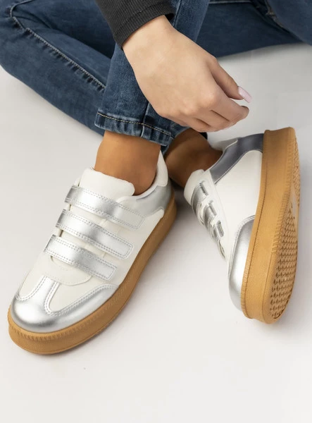 Damskie Sneakersy – Srebrne AURORA SILVER