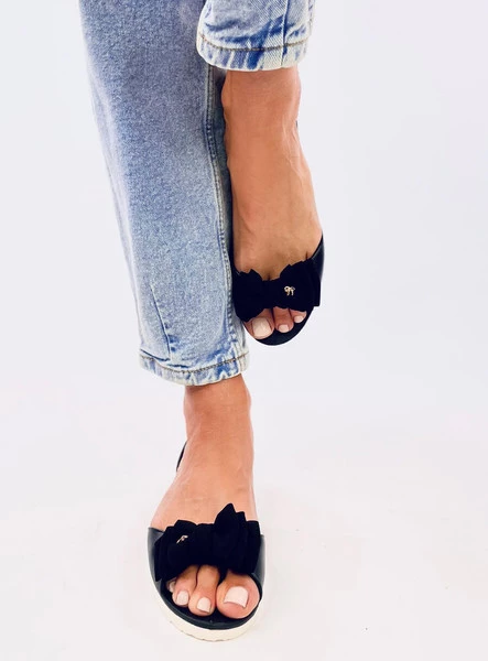 Baleriny meliski open toe AGATHE BLACK