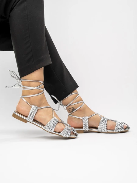 Sandały Aurora Silver