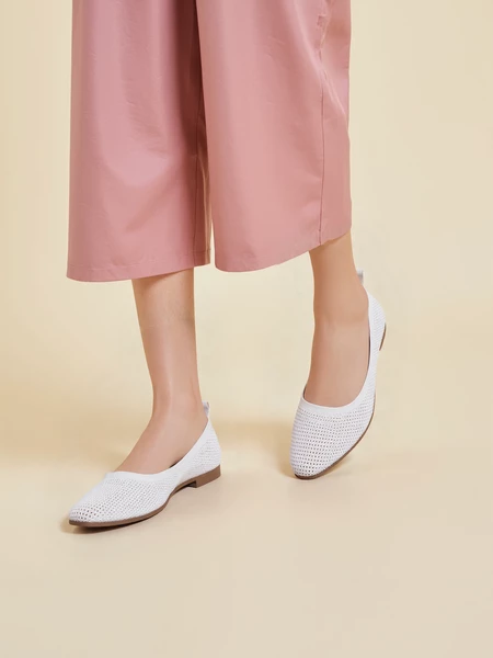 Baleriny Urban Elegance Białe