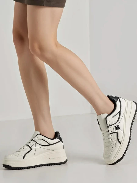 Sneakersy na koturnie HOLMES WHITE/BLACK
