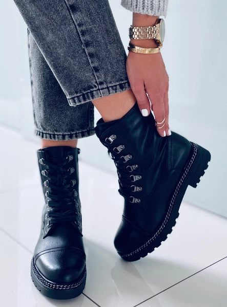 Botki glany damskie SANDY BLACK