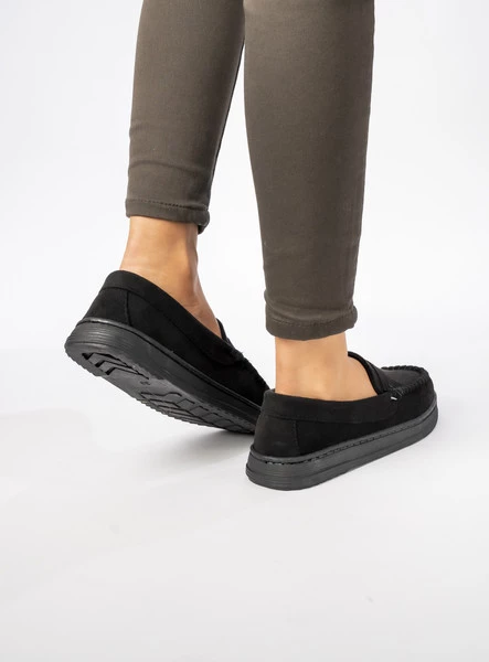 Damskie Mokasyny – Czarny, Zamszowe Martina BLACK