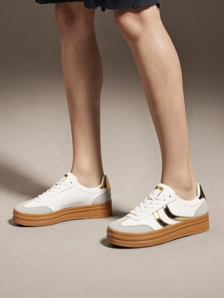 Damskie Sneakersy LUMI White/Gold