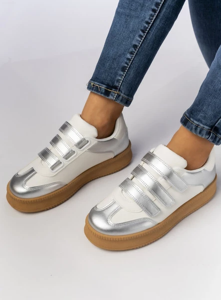 Damskie Sneakersy – Srebrne AURORA SILVER