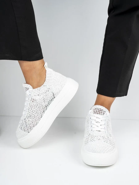 Sneakers ażurowe damskie White