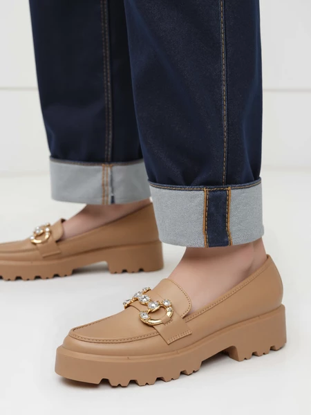 Damskie Mokasyny ELEGANZE KHAKI