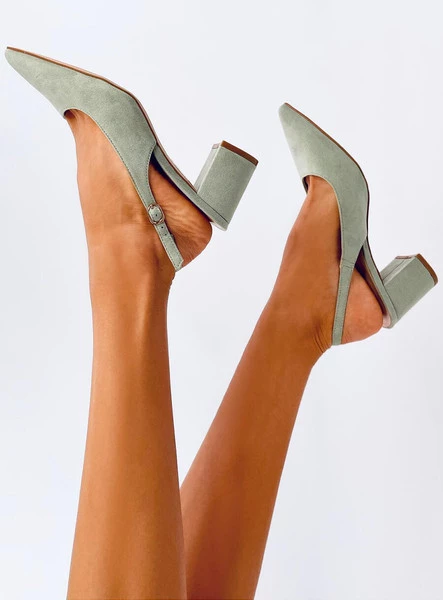 Czółenka z odkrytą piętą SOHEIL GREEN