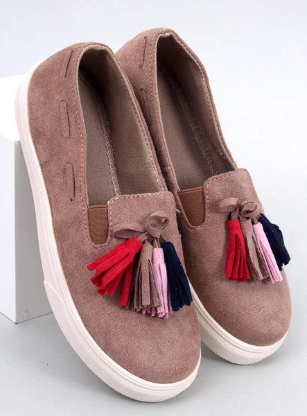 Trampki z frędzlami SALMA KHAKI