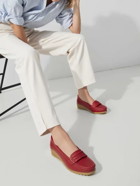 Damskie Mokasyny ALORA RED