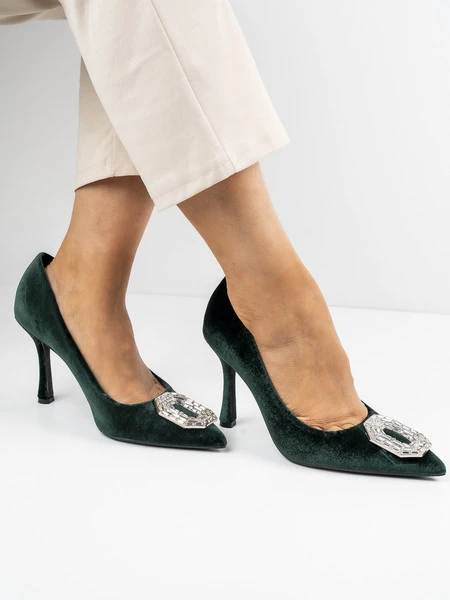 Czółenka Emily w kolorze Green