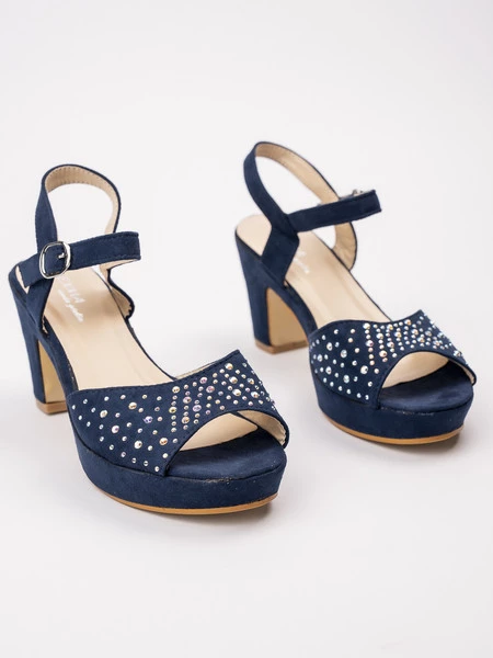 Damskie Sandały na Obcasie NIGHT ELEGANCE BLUE