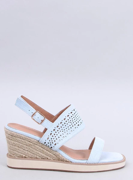 Sandałki espadryle na koturnie DEBEVE BLUE