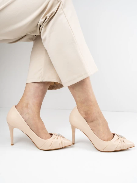 Modne Szpilki damskie - Vespera Beige