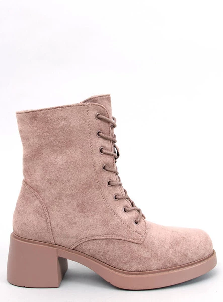 Botki sznurowane na obcasie MAYFIELD KHAKI