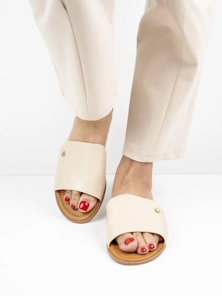 Klapki Marsylia w kolorze Beige