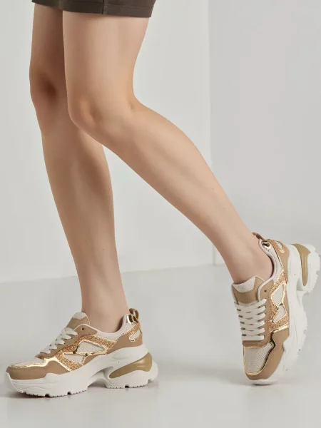 Sneakersy GLAM KHAKI