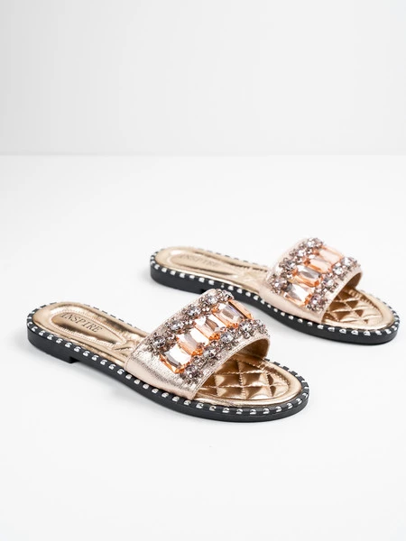 Modne klapki damskie Sparky w kolorze Rose Gold