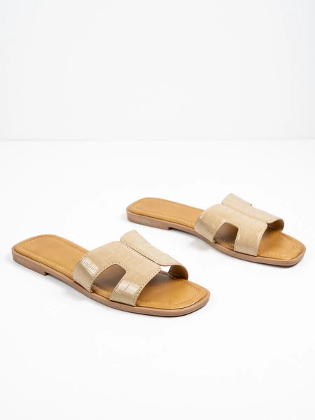 Klapki Sasa w kolorze Khaki