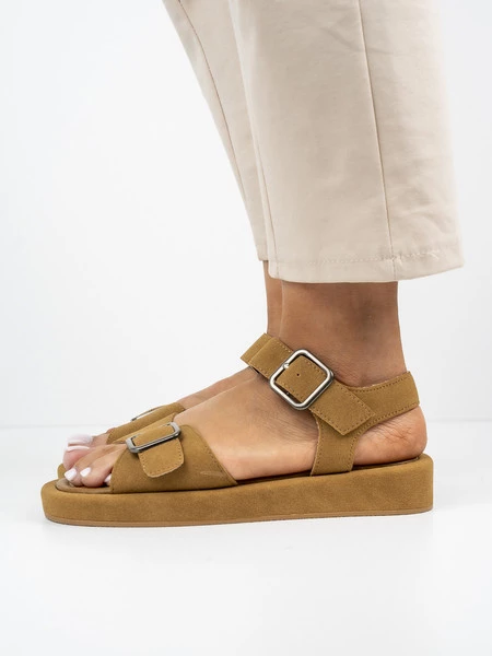 Buty damskie eleganckie w kolorze Camel