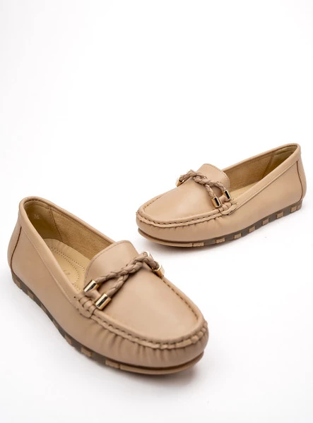 Damskie Mokasyny AMELIA NUDE – Subtelna Elegancja i Codzienny Komfort