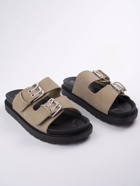 Obuwie damskie eleganckie w kolorze Khaki