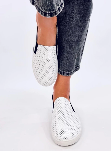 Tenisówki slip-on JOUSSE WHITE/BLACK