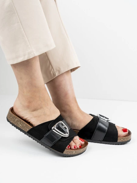 Modne Klapki damskie Pepper w kolorze Black