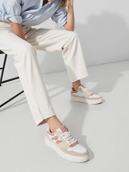 Damskie Sneakersy NORVIN – White/Pink