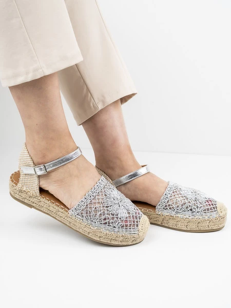 Espadryle Gama w kolorze Silver