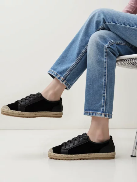 Damskie Espadryle NOIR LACE BLACK