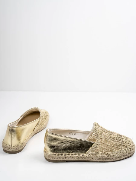 Modne Espadryle damskie w kolorze Gold.