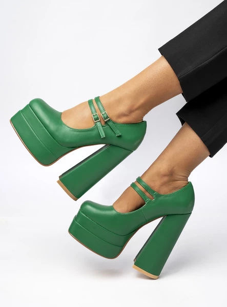 Czółenka na platformie LOIT GREEN