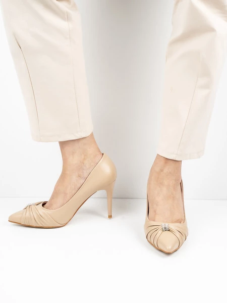 Modne Szpilki damskie - Vespera Khaki