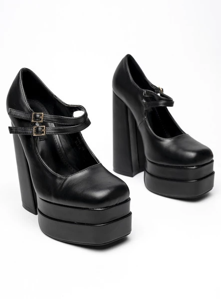 Czółenka na platformie LOIT BLACK 