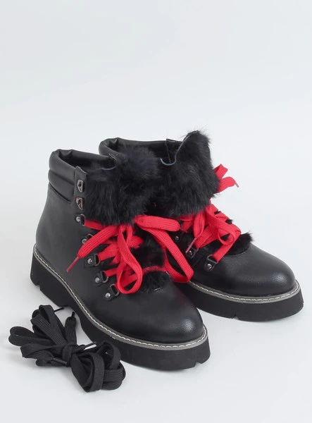 Botki traperki czarne TATIANA BLACK