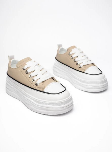 Damskie Sneakersy PLATFORMIA – Khaki