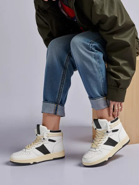 Damskie Sneakersy Wysokie RUBIO WHITE/BLACK