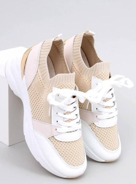 Sneakersy na koturnie DAVIS BEIGE