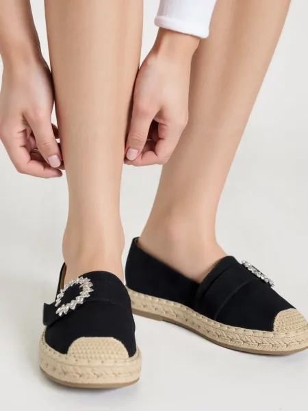 Damskie Espadryle LUNARA BLACK – Stylowe Buty na Lato