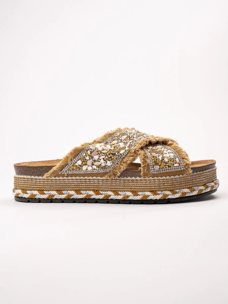 Klapki Etniczne Aura Khaki