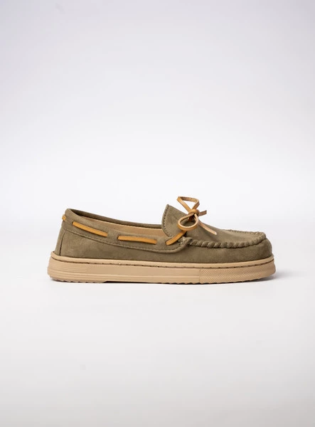 Damskie Mokasyny – Zielone, Zamszowe Lucia GREEN